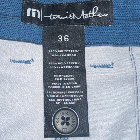 Men's Travis Mathew 11" Golf Shorts Blue/Black‎ Size 36 - Picture 4 of 4